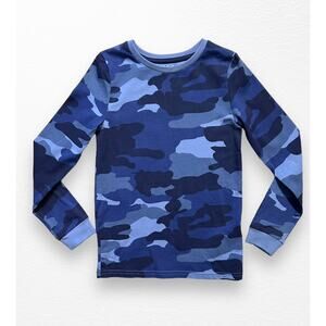 Marks & Spencer Blue Camo PJ Top, Size 7/8